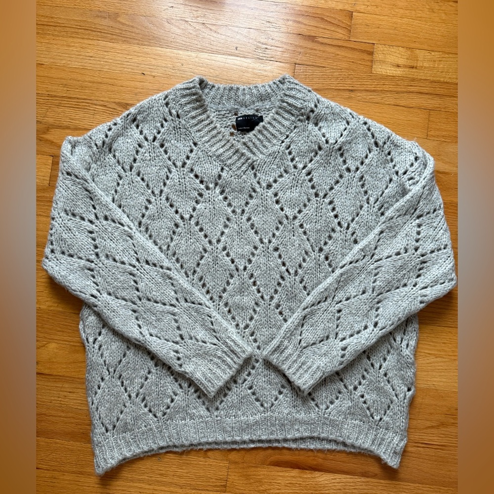 ASOS Gray V-Neck Sweater